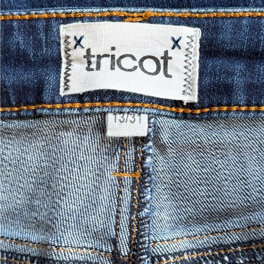 Tricot Distressed Skinny Jeans Dark Wash - Picture 5 of 6